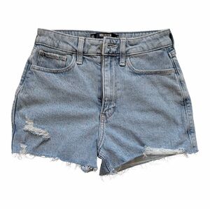 Hollister Ultra High-Rise Mom Short Women's Distressed Blue Jean Shorts